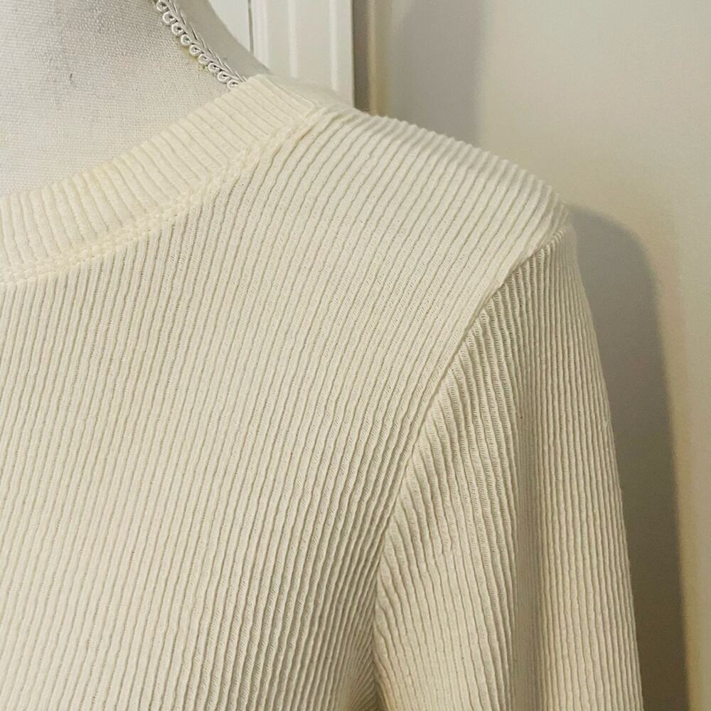 Madewell Texture & Thread Ribbed Knot Front Top - Picture 3 of 6